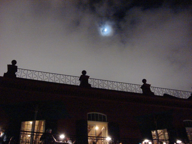 The moon over the French Quarter