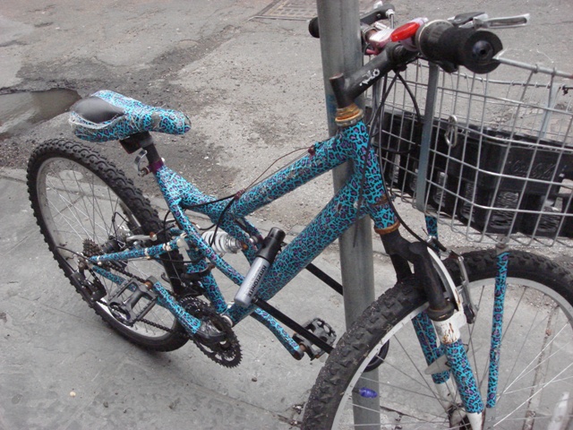 Leopard print bicycle